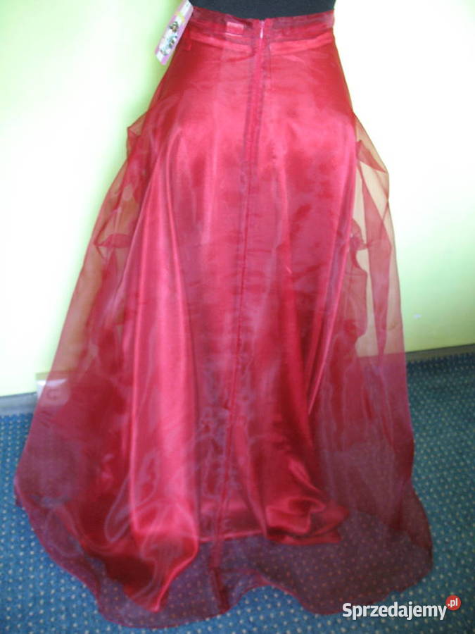 Spódnica maxi bordowa 38 M pas 70 Bez wzoru Spódnice i sukienki sprzedam