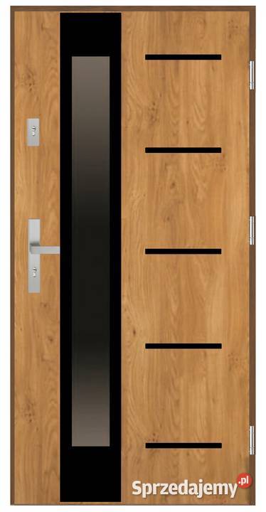 Drzwi wejściowe zewnętrzne 55 PLI20 BLACK 90 Ciemniewo