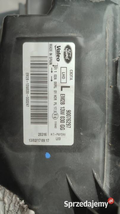 Lampa Ford S mk2 lewy przód osobowe