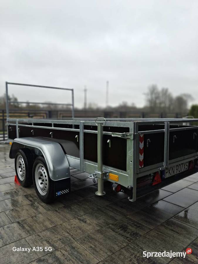 Przyczepka dmc 750 3mx15m 2 osie Alu najazdy oś Kleczew