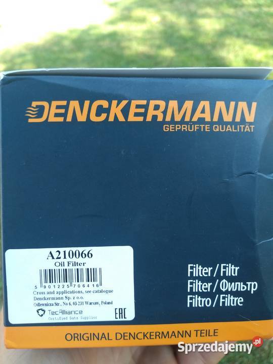 Filtr oleju A21 0066 Rok produkcji 2020 Majdan Sitaniecki sprzedam