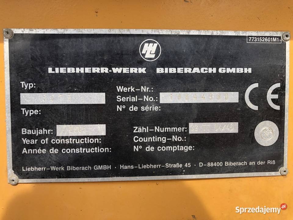 Wieża dźwigowa Liebherr 32 TT sprzedam