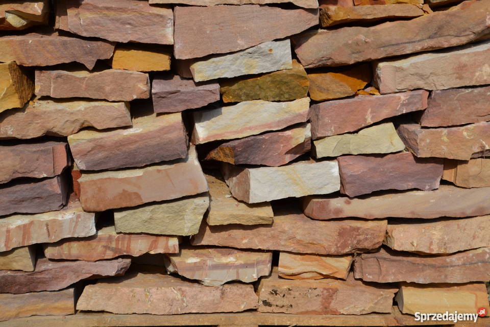 Piękny Piaskowiec Tęczowy Kamień Naturalny Olkusz sprzedam
