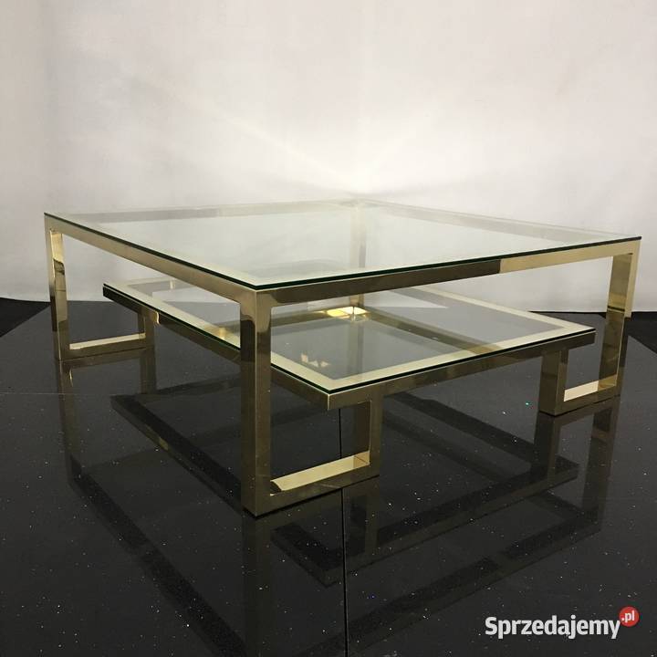 Stolik Olivson model Oscar gold 90x90x45 mazowieckie Piaseczno