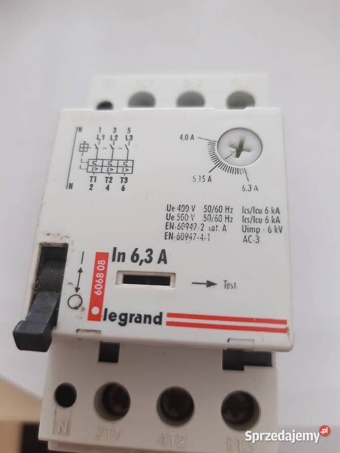 Wyłącznik silnikowy Legrand 63 A