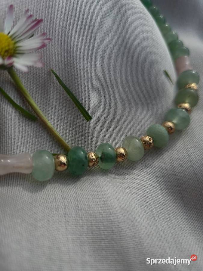 Naszyjnik agat mszysty zielony leśny vibe Naszyjniki Rybnik