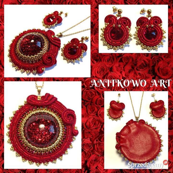 KOMPLET WIŚNIOWY Z MIENIĄCĄ ŻYWICĄ Warszawa sprzedam