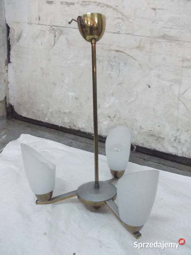 Stara wisząca lampa PRL vintage Czechosłowacka śląskie Bielsko-Biała