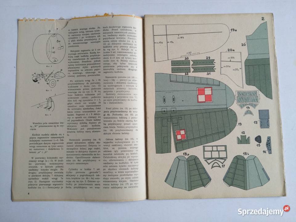 Mały Modelarz 61987 Samolot myśliwski PZL P24 G Dąbrowa Górnicza