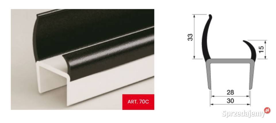 Uszczelka PVC 2830 mm L5000 mm część miękka Przysieka Polska