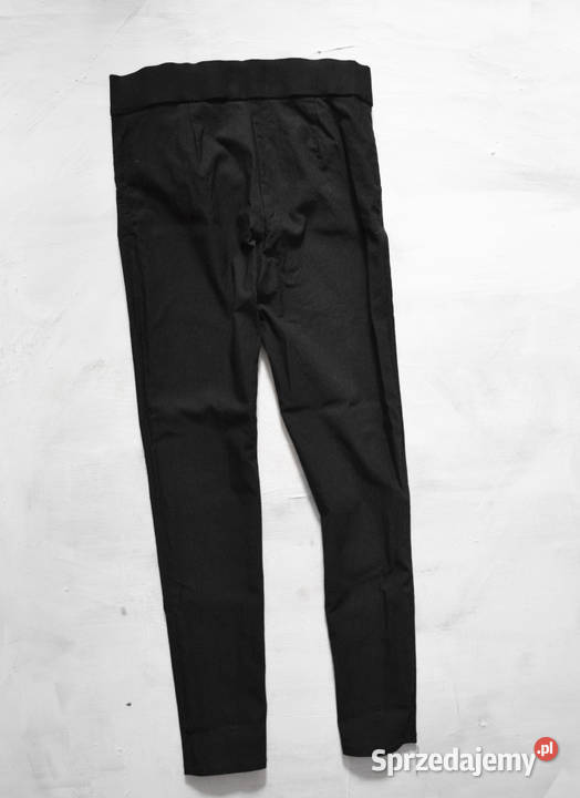 czarne spodnie eleganckie slim fit na okazję Warszawa