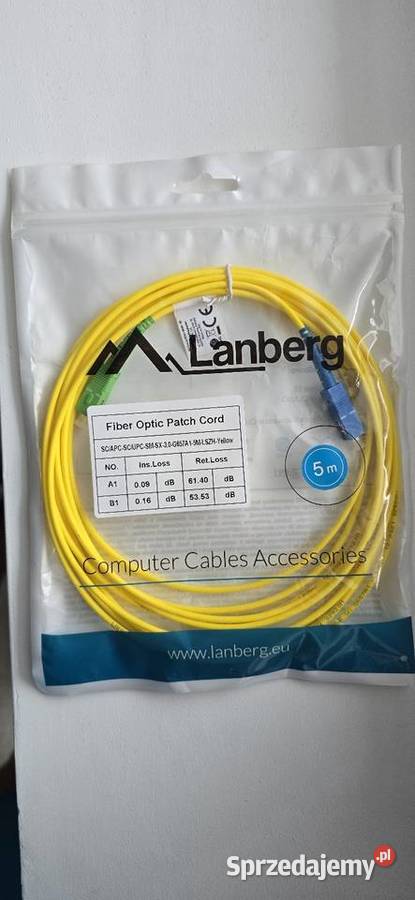 Kabel światłowodowy patchcord LANBERG 5 m Pruszków