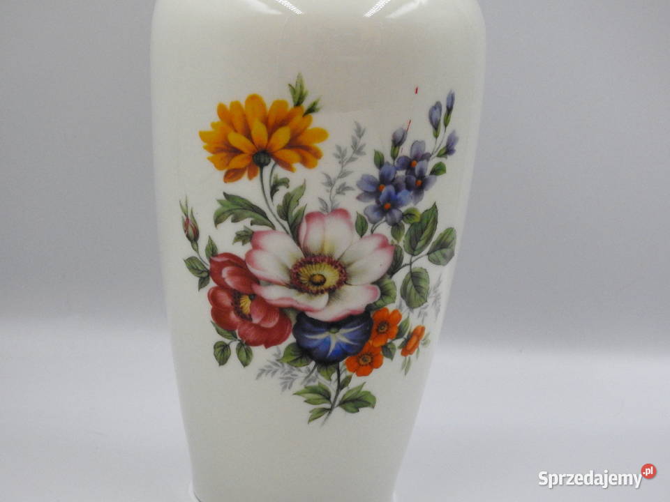Piękny porcelanowy wazon sygnowany niemiecki kujawsko-pomorskie Inowrocław