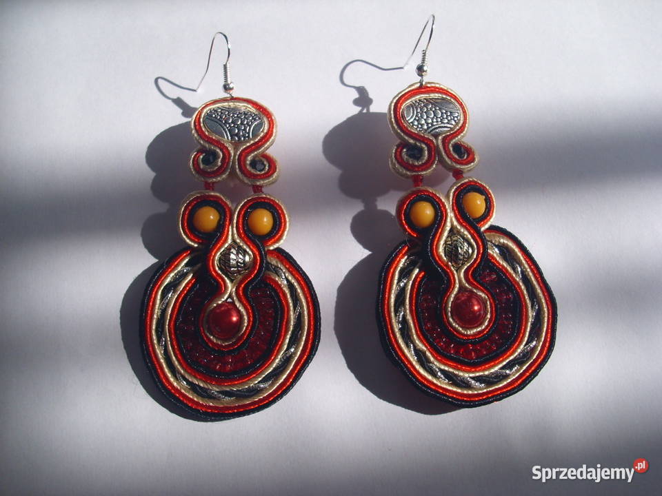 Kolczyki długie sutasz czerwone Częstochowa