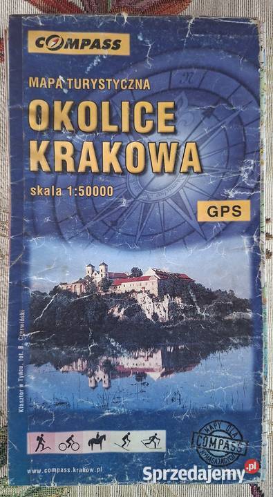 Krakowa 150 000 Compass mapa turystyczna Kraków