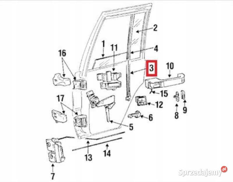 PROWADNICA SZYBY LEWY TYŁ JEEP GRAND CHEROKEE 93 sprzedam