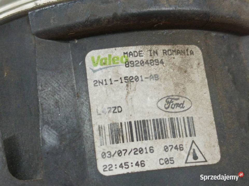 HALOGEN PRZÓD LIFT FL Ford Fiesta Mk7 20082016