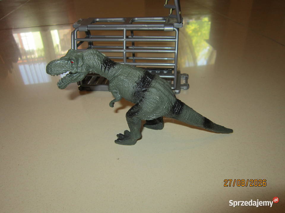 Samochód JEEP z przyczepą i dinozałrem 4 lata+ Samochody i pojazdy