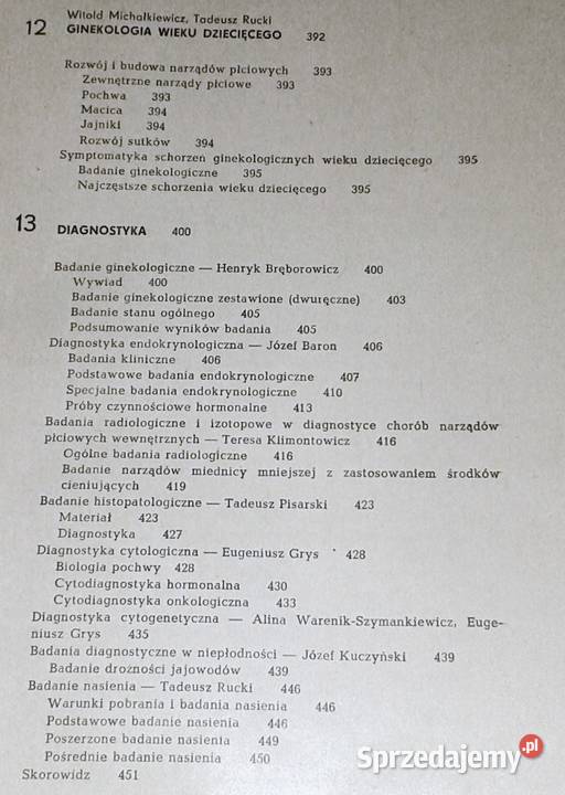 Podręcznik ginekologii studentów Witold Chełm sprzedam