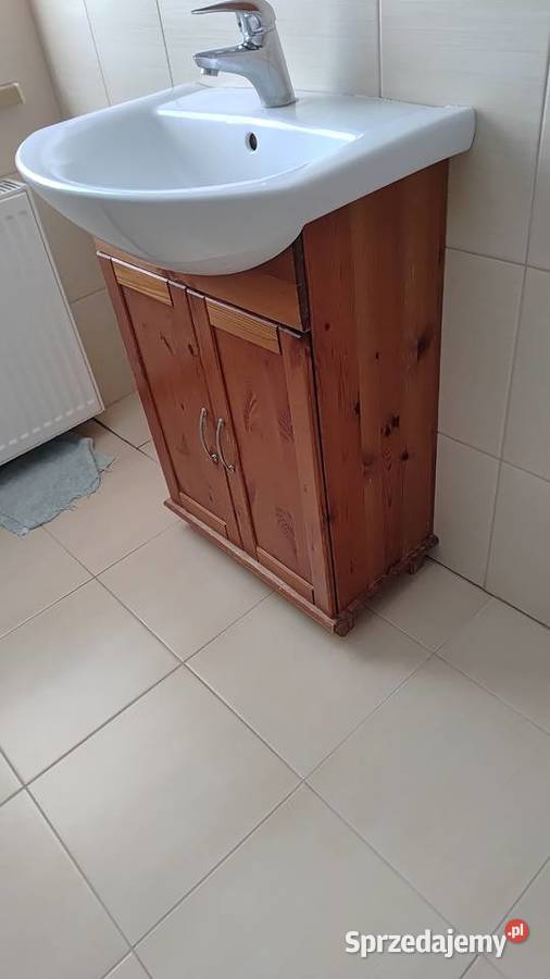 Umywalka z szafką drewnianą Łódź
