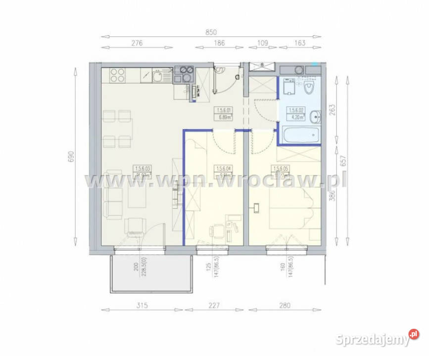 Mieszkanie Wrocław 5424m2 3pok dolnośląskie