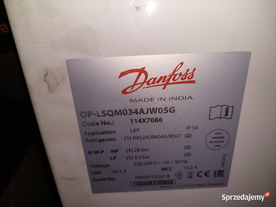 Agregat danfoss optima LSQM034AJW05G Pozostałe Rumia