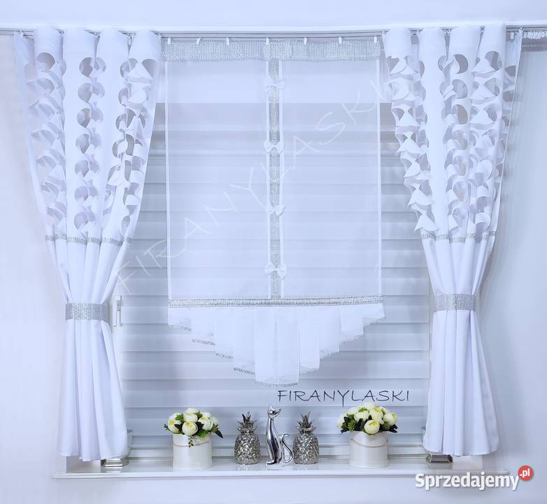 Zestaw do okna panel i zasłony FIRANKI Firany