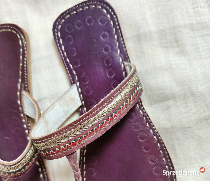 Skórzane japonki kohalpuri 39 brązowe orientalne inna zachodniopomorskie Szczecin sprzedam