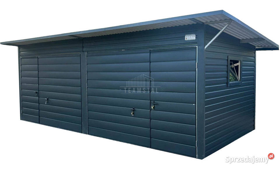 Garaż blaszany Schowek 6x3m 2x brama uchylna 2x Brzesko