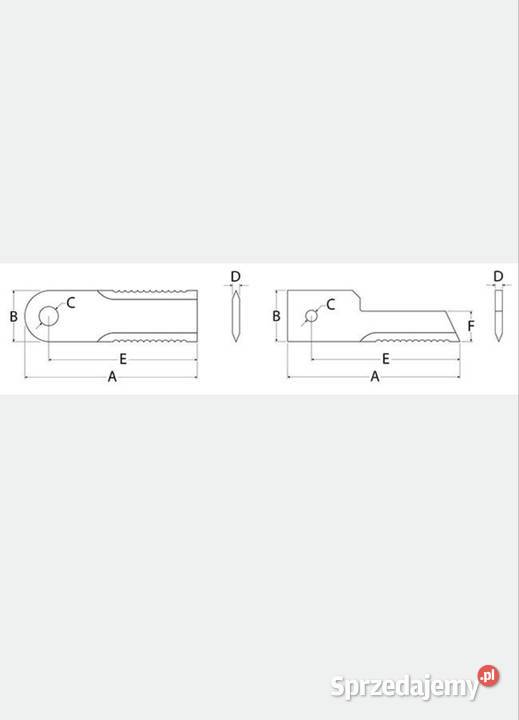 Nóż sieczkarni stały ruchowy Claas Dominator Namysłów