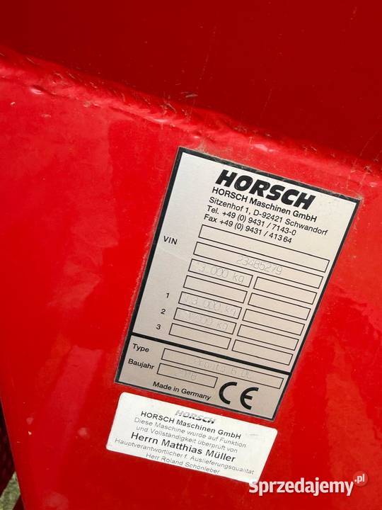 Agregat UprawowoSiewny Horsch Pronto 6DC Rolnictwo dolnośląskie Nowa Ruda