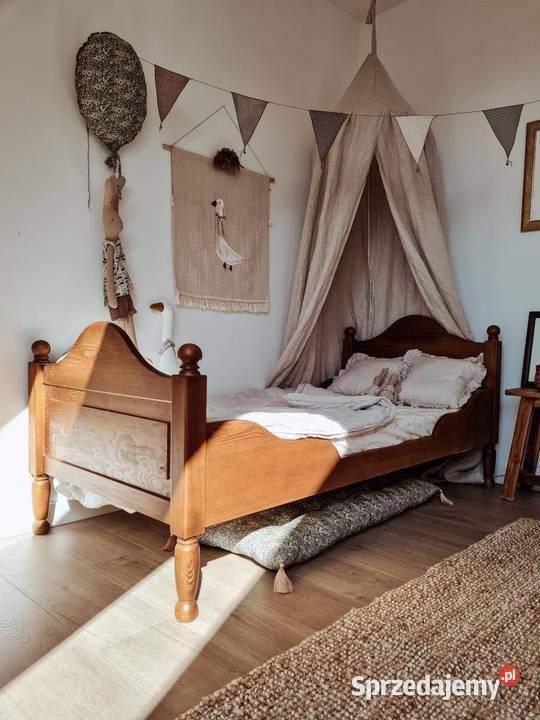 Łóżko lilu OLLMEBEL drewniane dolnośląskie Wałbrzych