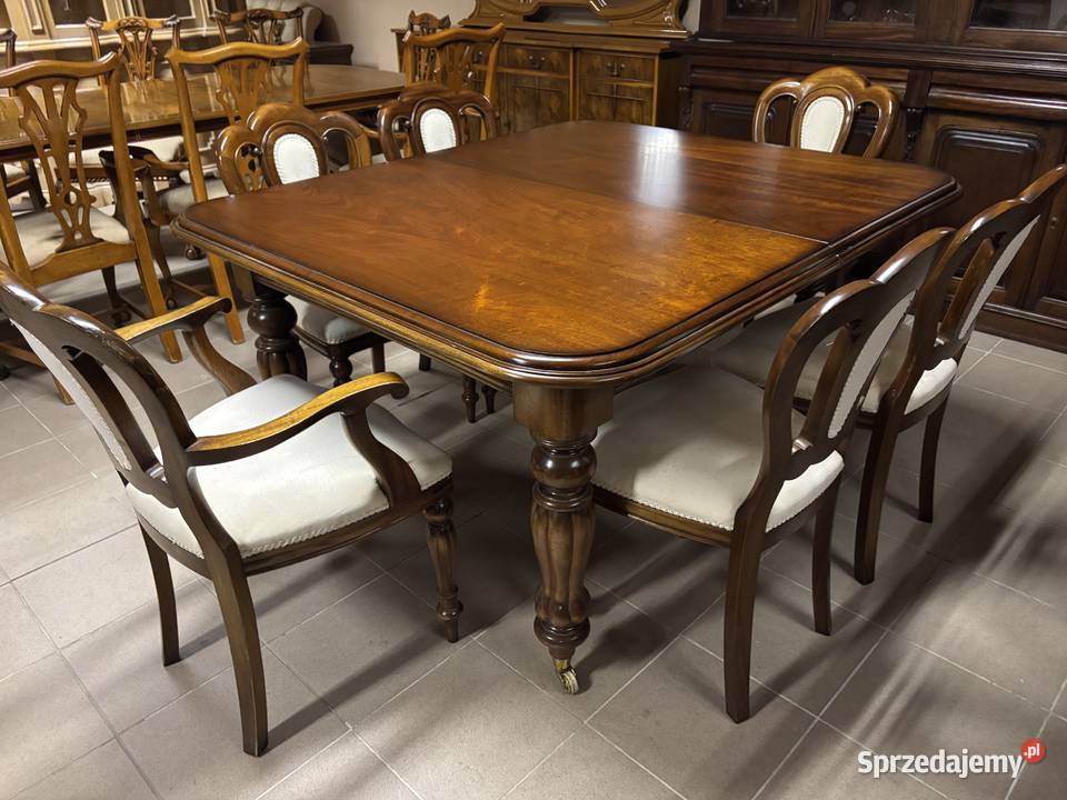 Stylowy Angielski Zestaw Rozkładany Stół 10 Gorzów Wielkopolski