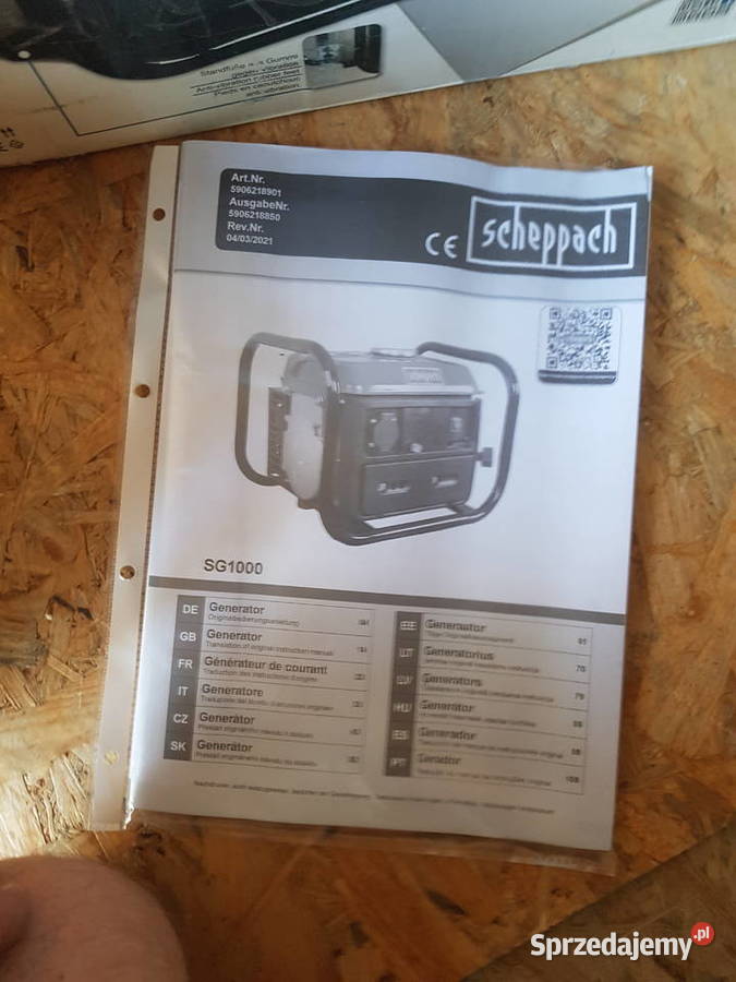 agregat prądotwórczy 700W 230V Scheppach SG1000 Głogowa