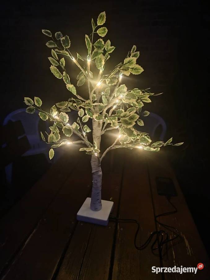 Lampka Nocna USB drzewo Brzoza LED Lampy Blachownia