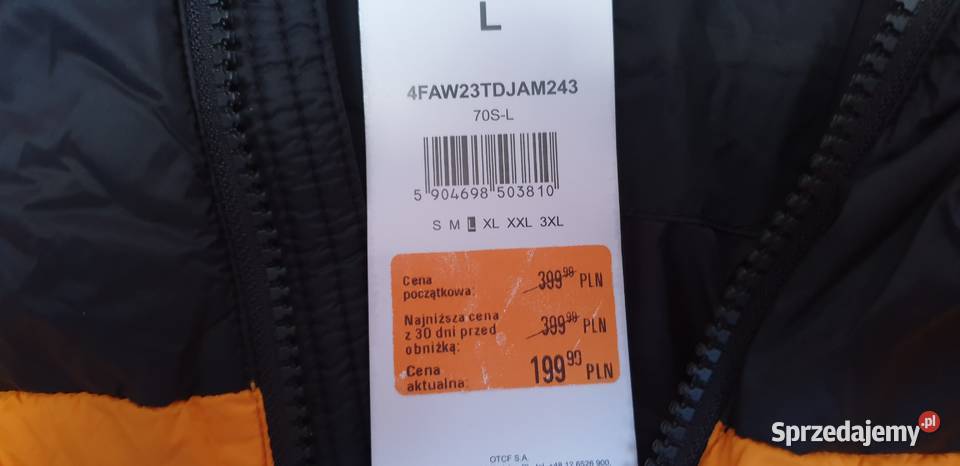 Kurtka zimowa 4F puchowa z wypełnieniem Rydułtowy