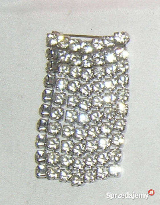 broszka vintage z kryształkamiJSzD dolnośląskie Bartków