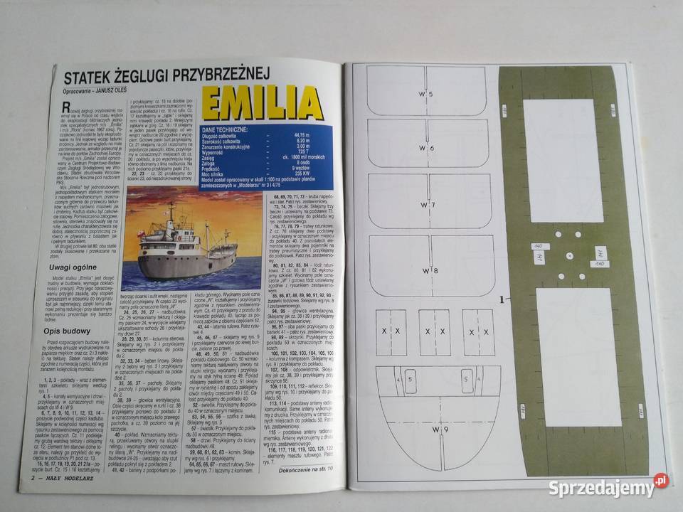 Mały Modelarz 10111998 Statek żeglugi Modelarstwo Dąbrowa Górnicza