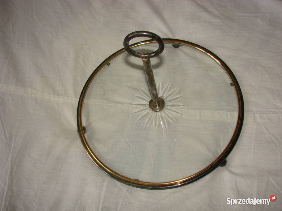 stara patera platerszkło sygnowana Pruszcz Gdański