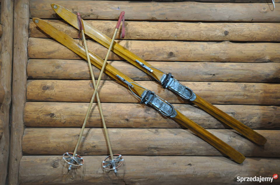 Stare narty ST ZUBEK Zakopane kijki Pruchnik