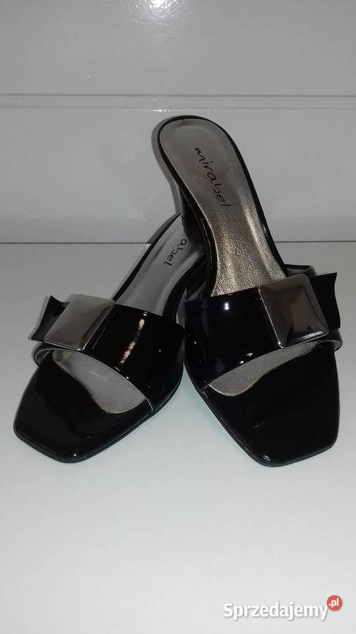 Buty damskie skórzane klapki czarne Mirabel 25.5cm Kraków