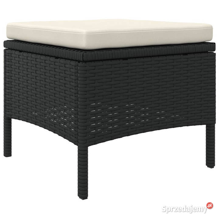 2os sofa ogrodowa ze stolikiem i stołkami czarna Warszawa