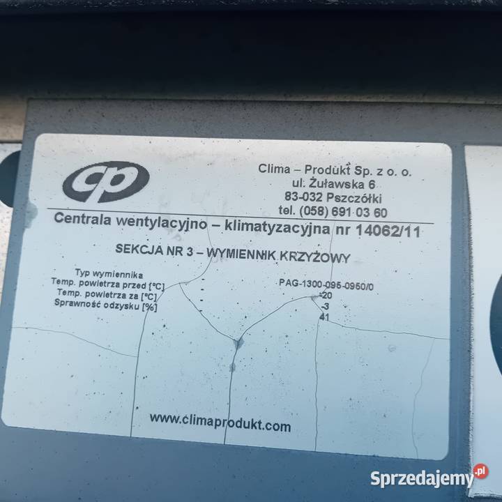 Centrala wentylacyjno klimatyzacyjna Głogów Małopolski