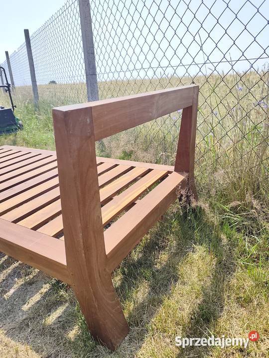 Nowoczesny Leżak Fotel Ogrodowy z Litego Drewna łódzkie Poddębice
