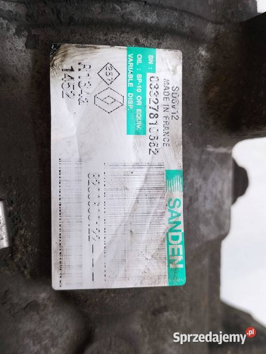 SPRĘŻARKA KLIMATYZACJI 8200600122 15 DCI Renault
