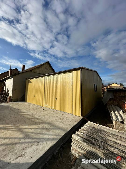 Garaż blaszany 65x6m Dwustanowiskowy Dwuspadowy Glinka