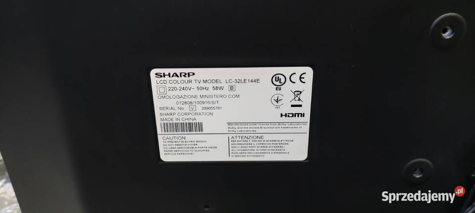 TELEWIZOR SHARP LC32c Sharp Elektronika wielkopolskie Swarzędz