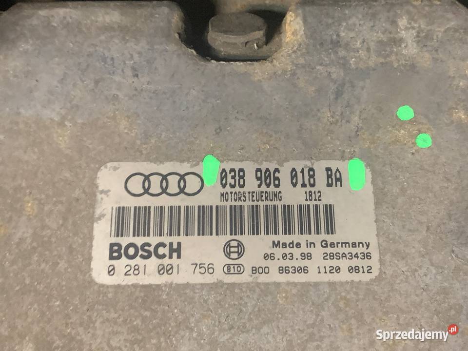 Komputer silnika AUDI VOLKSWAGEN 038906018BA Margonin