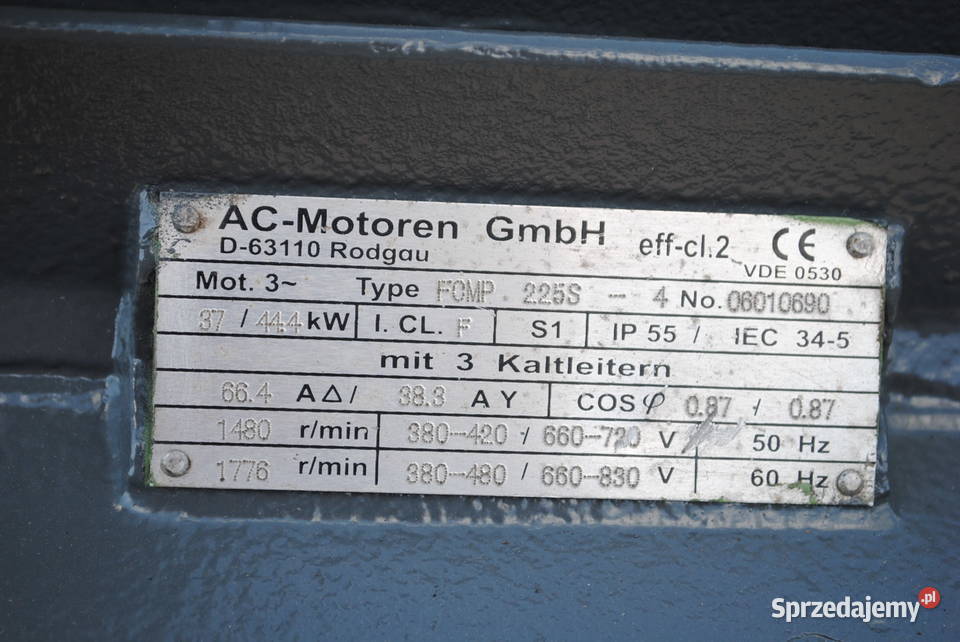 Silnik elektryczny 37kw 1480obrmin ACMotoren Kargowa