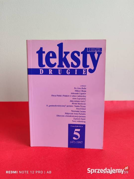 Teksty Drugie 5 47 1997 IBL PAN Rok wydania 1997 Katowice sprzedam
